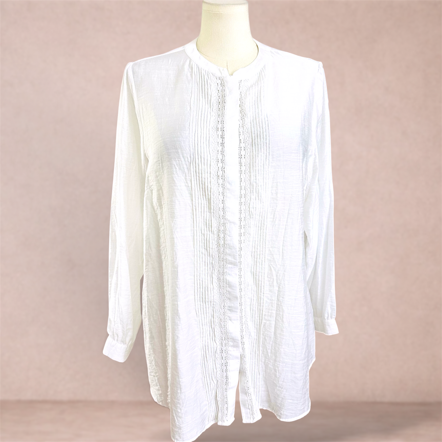 Refinity By Chic Ivory Blouse | Plus Size M 18