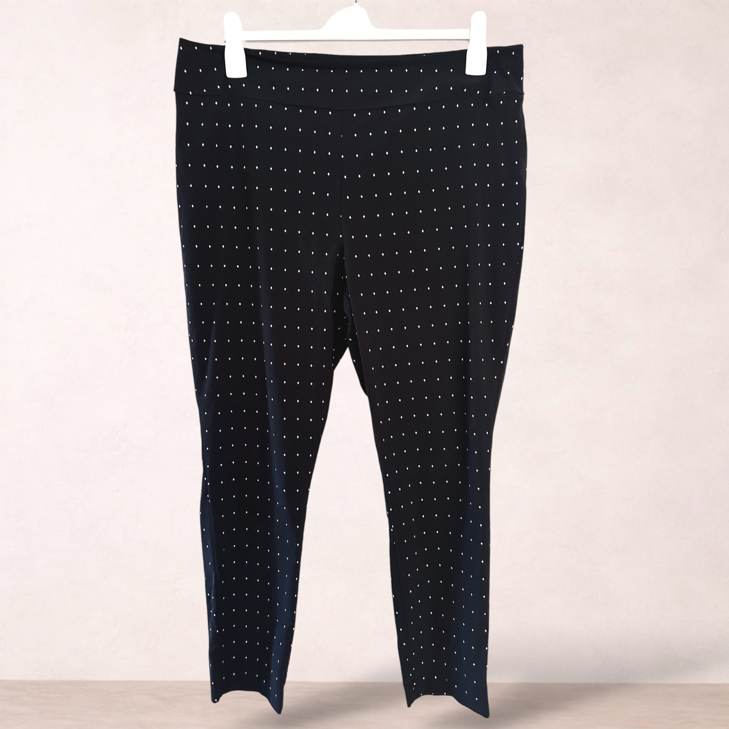 Khoko Smart Black Print Pants | Size 16