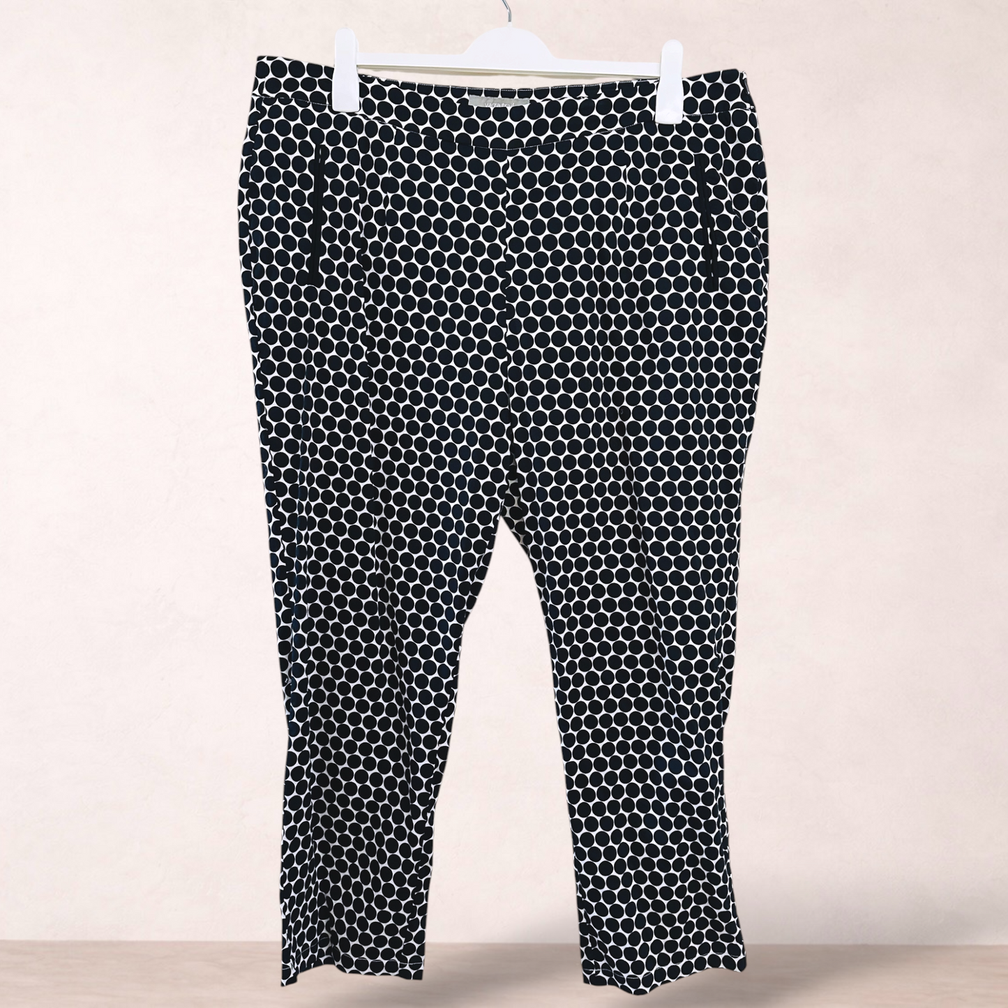 Yarra Trail Black Spotty Dress Pants | Size 18