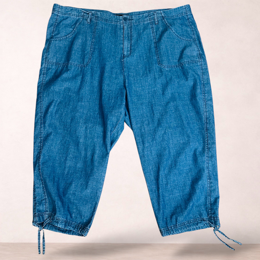 Lilly & Lou Blue Capri Pants | Plus Size 20