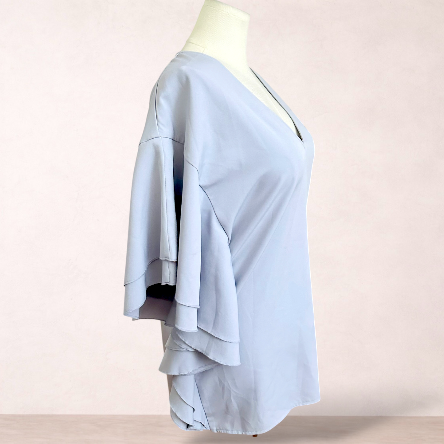 Bogiro Light Grey Blouse Top | Size L/14