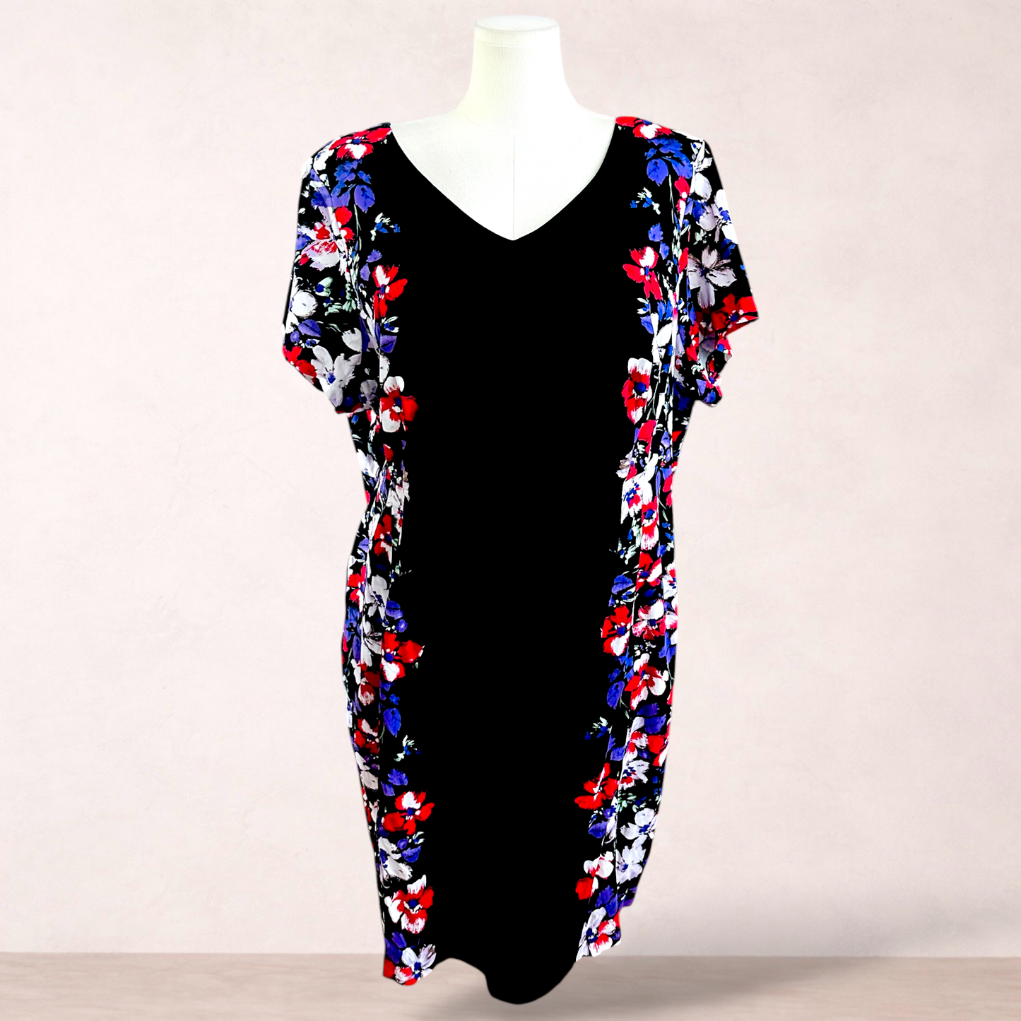 Autograph Black Floral Dress | Plus Size 24
