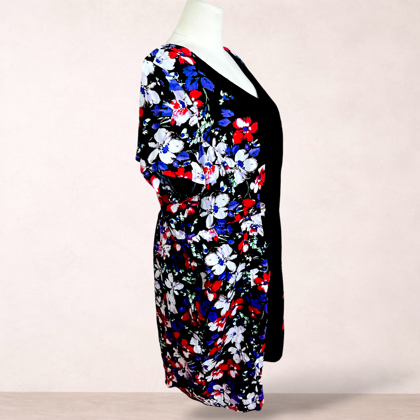 Autograph Black Floral Dress | Plus Size 24