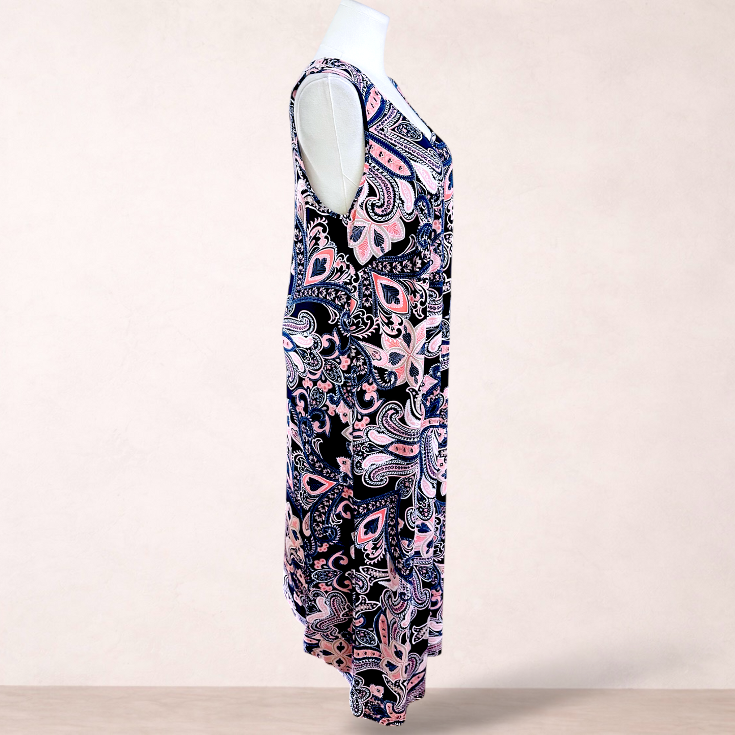Favourites Black Print Paisley Maxi Dress | Size 20