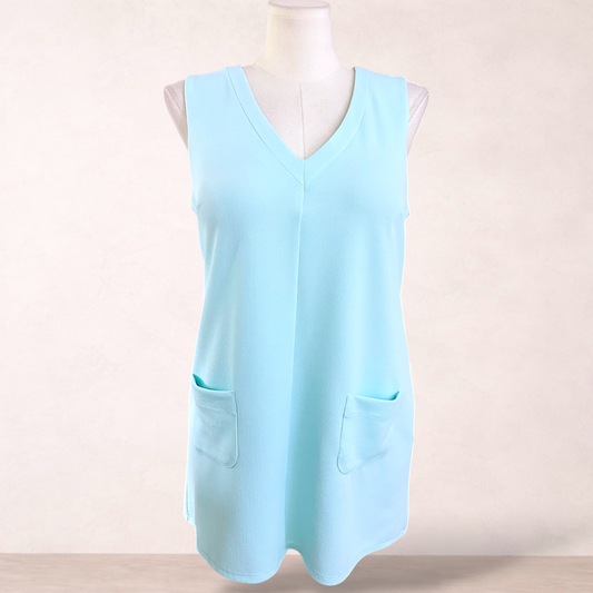 River Island Aqua Retro-style Shift Dress | Size 16