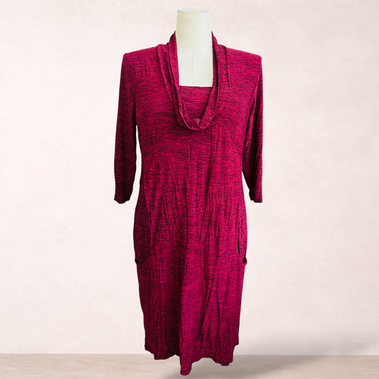 Philosophy Magenta Black Marl Shift Dress | Size 16