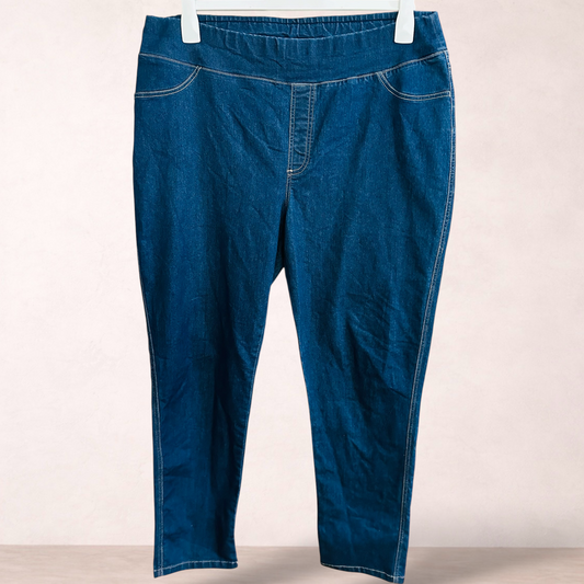 Taking Shape Blue Denim Pull-on Jeans | Plus Size 16