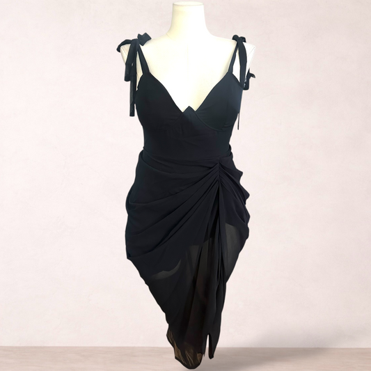 Prettylittlething Black Party Dress | Size 14 | New with tags