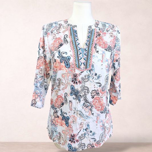 Regatta Cotton Paisley Top | Size 14 | New with tags