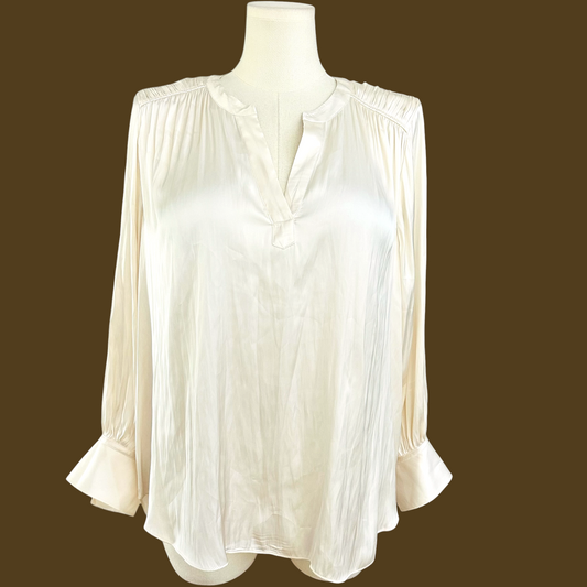 Basque Curve Ecru Silky Tunic | Plus Size 20 | New with tags