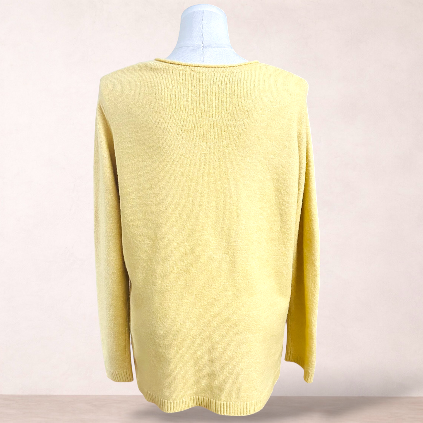 Suzanne Grae Mustard Knit Top | Size 2XL/18
