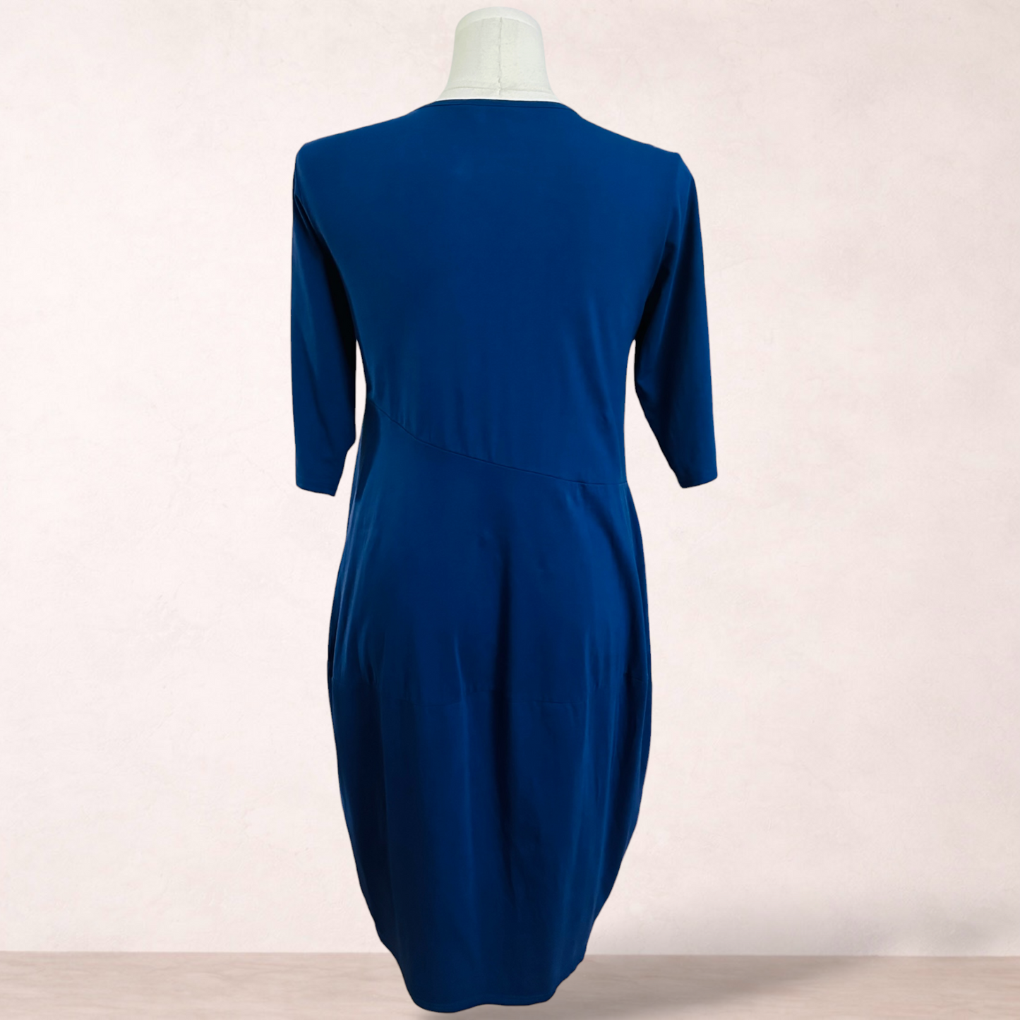 Tirelli Indigo Blue Curvy Midi Dress | Size L/14