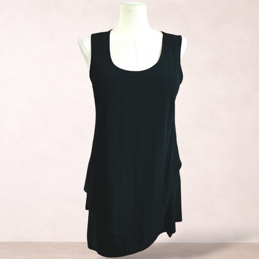 Taking Shape Black Asymmetric Tunic | Plus Size XXS/12