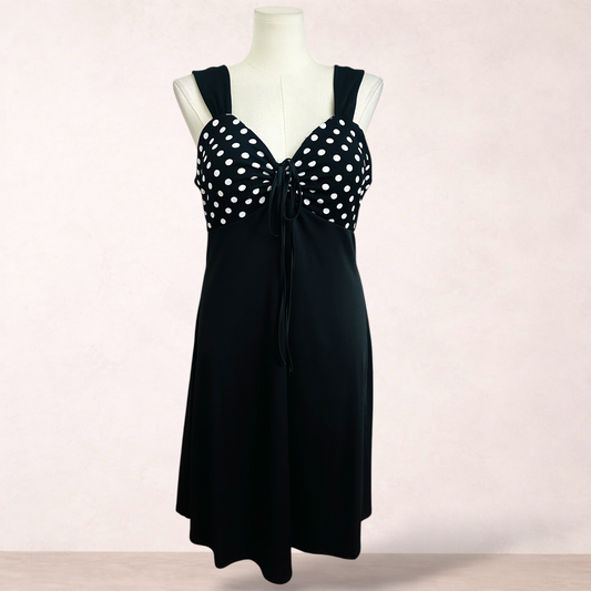 Nextmia Black Polka Dot Midi Dress | Size US16 UK20 | New with tags