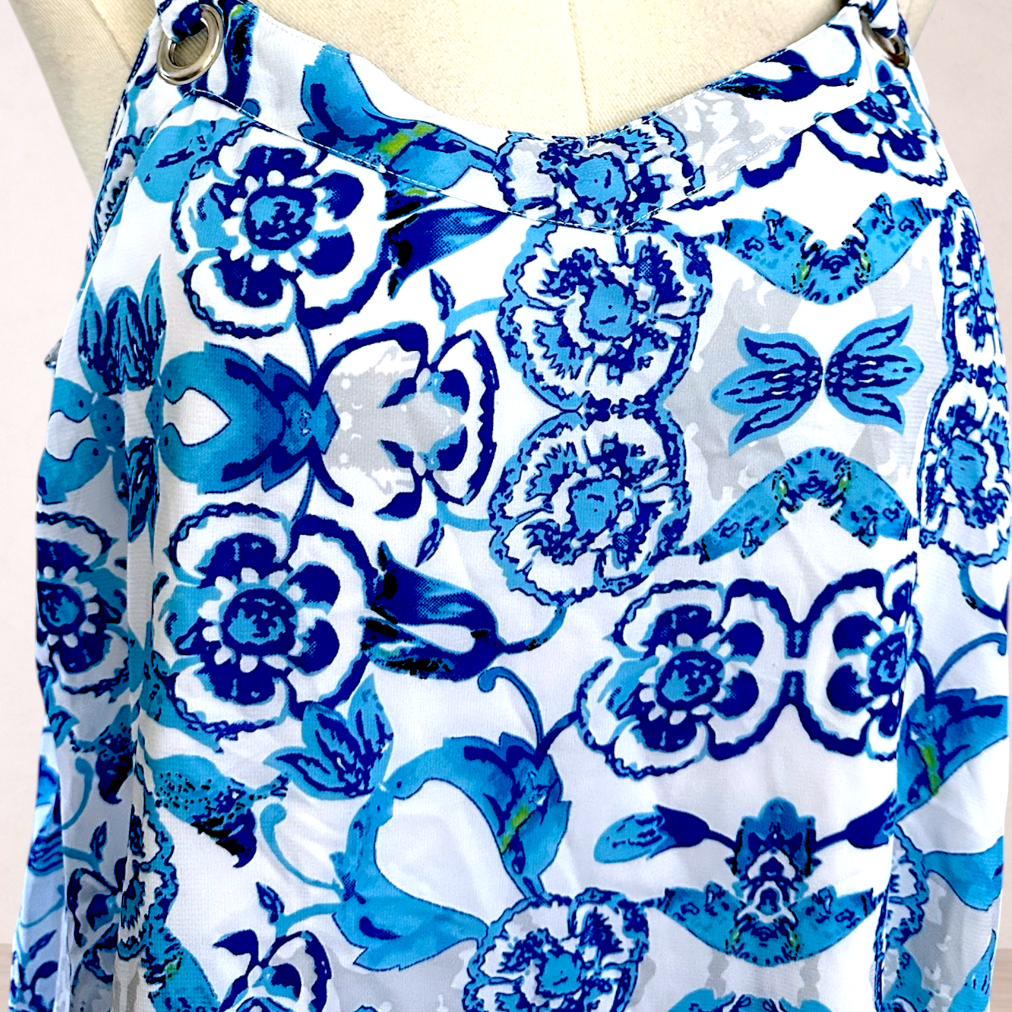 Millers Woman Blue & White Floral Print Dress | Size 18
