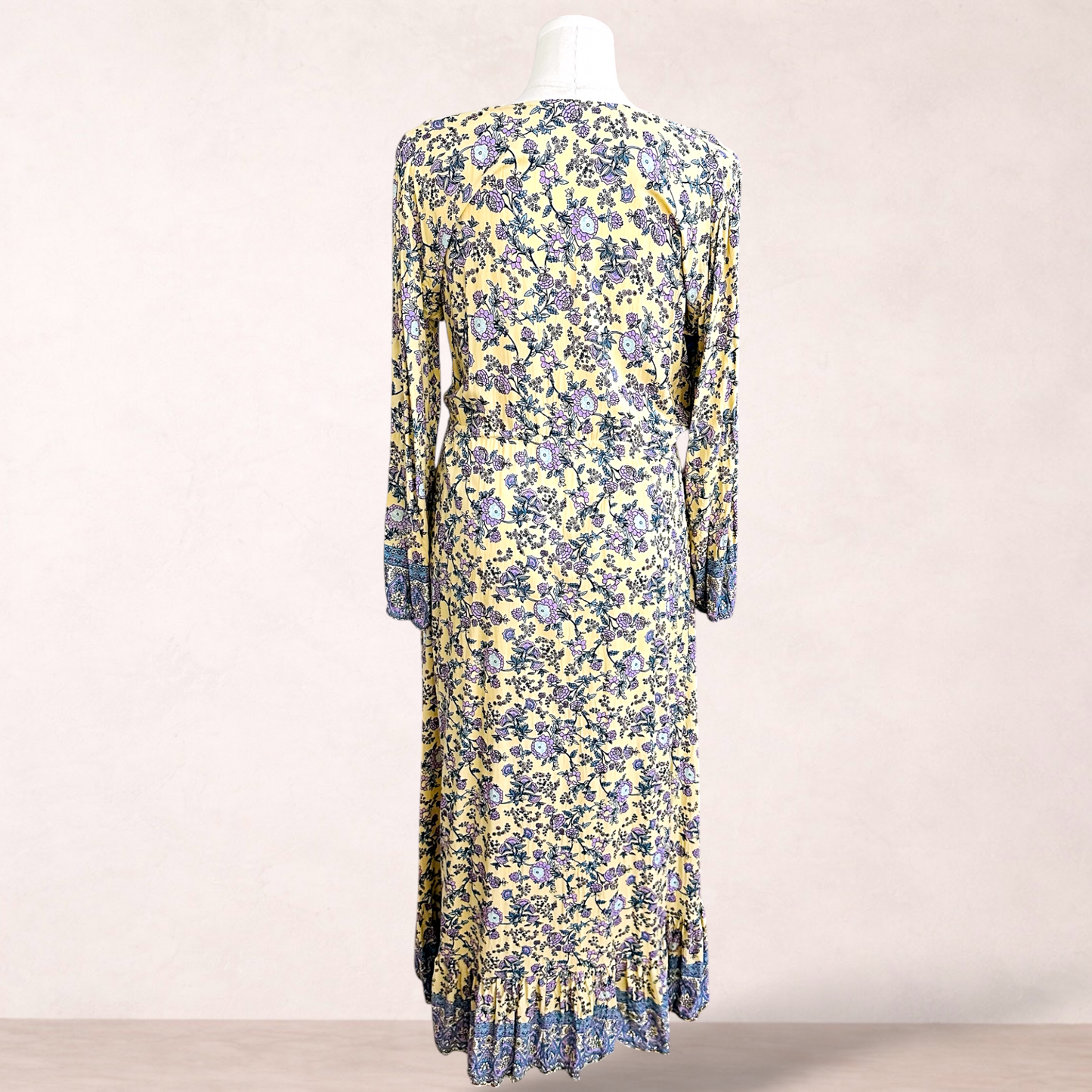 Vine Apparel Floral Boho Midi Dress | Size M/L (12-16)