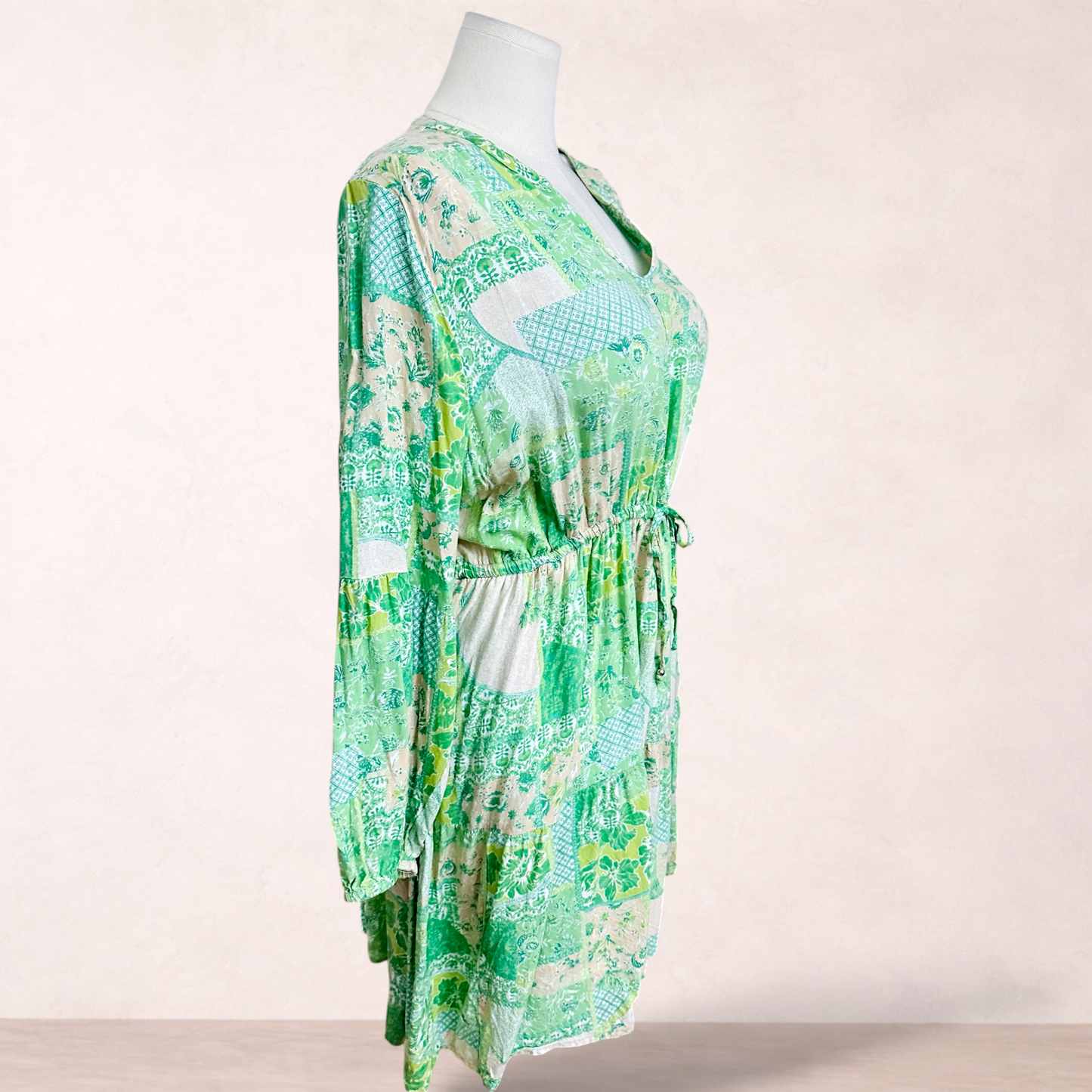 Millers Green Print Boho Dress | Size 22
