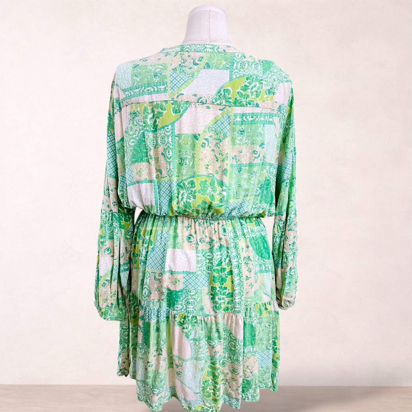 Millers Green Print Boho Dress | Size 22