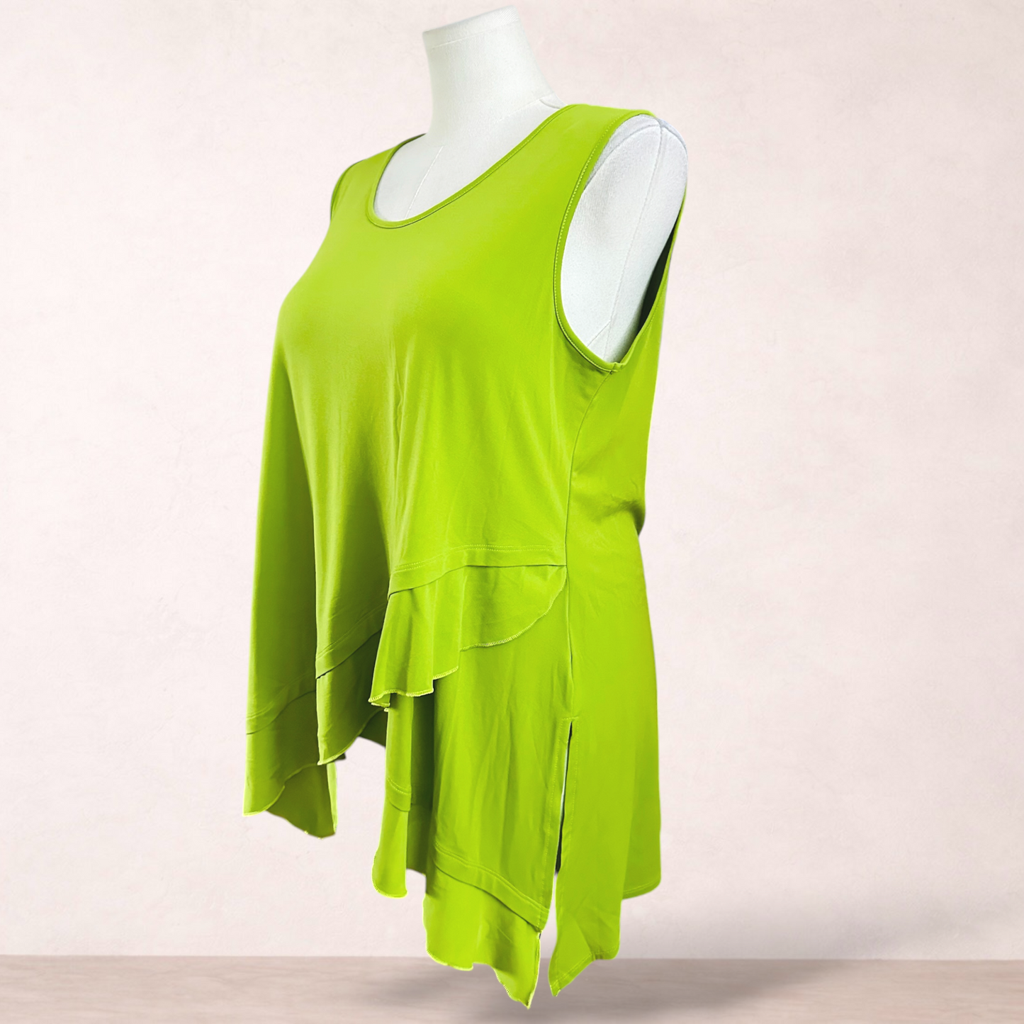 Taking Shape Lime Green Tunic Tank | Plus Size S 16/18